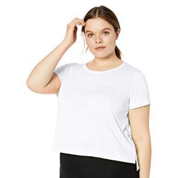 NWT! Core 10 Women's Jacquard Mesh Cropped T-Shirt - Picture 1 of 2